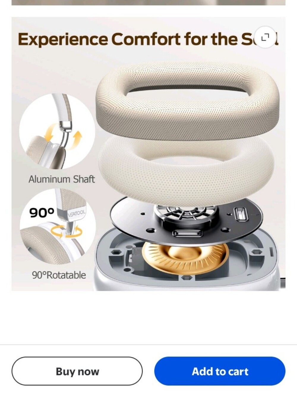 Premium Peach Over-Ear Wireless Headphones